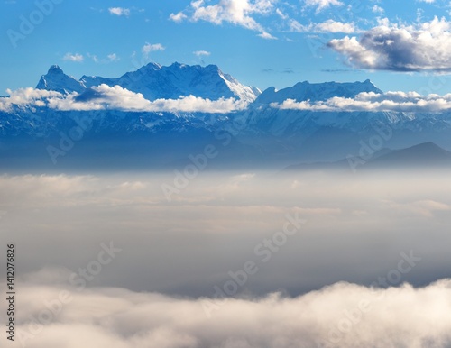 Obraz na płótnie mount Kanchenjunga 8586 m, Nepal Himalaya mountain w salonie