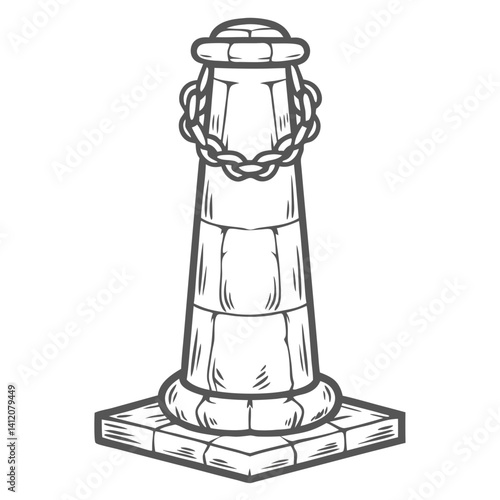 Scourging Post Icon - Simple Stone Pillar