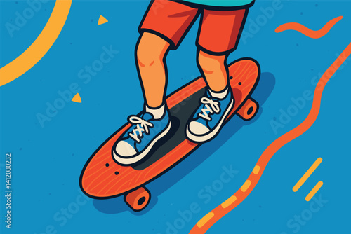 Exciting skateboard adventure with minimalist design for urban lifestyle