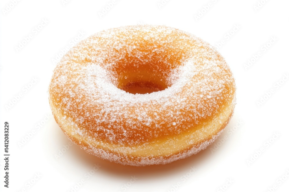 A single, delicious sugar-coated donut, golden-brown and sweet. A single, delicious sugar-coated donut, golden-brown and sweet.