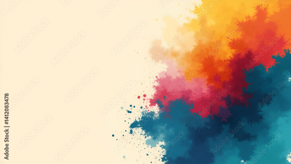 Obraz premium Diversity and Inclusion Art: Vibrant Cultural Convergence Visual for Professional Settings - Sleek Design with Empty Space for Text, Celebrating Global Inclusivity