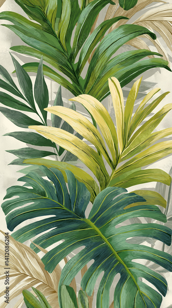 Obraz premium banana leaf background