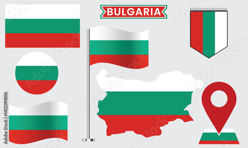 Free Download Bulgaria Flag Icon Set, Vector Map, Badge, Pin & Waving Flag Collection - GFXLoad