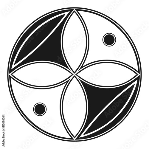 Simple Geometric Shape Silhouette Style Vector Illustration Design