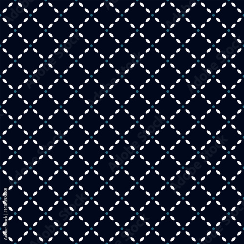Diamonds seamless pattern classic blue white background geometric motif. Modern geometrical grunge texture fabric design textile swatch ladies dress, men's shirt, scarf all over print block