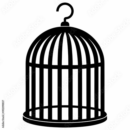 birdcage isolated on white background