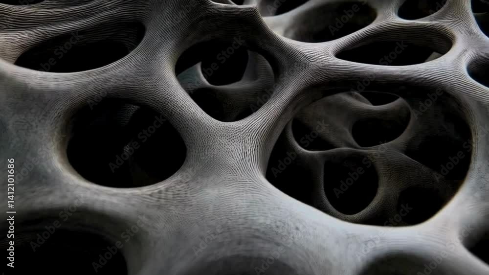 Abstract Dark Grey Cellular Structure, Close-Up Texture Abstract Dark Grey Cellular Structure, Close-Up Texture