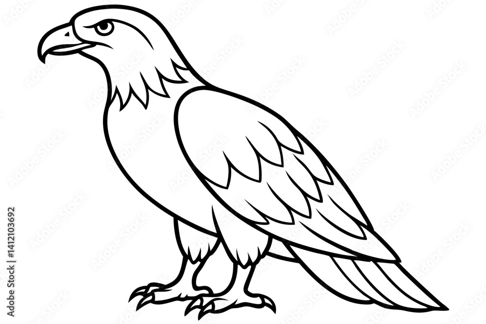 Fototapeta premium Flying Eagle Wireframe