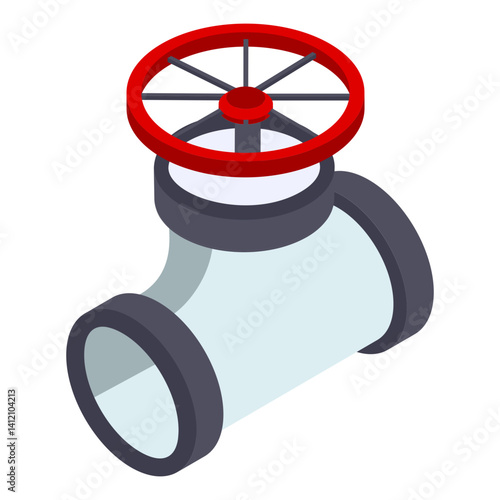 backwater valve isometric Concept, stops sewage head vector color icon design, Water Treatment Purification Plant symbol, Environment Friendly Industry Sign, Desalination Biotechnology illustration