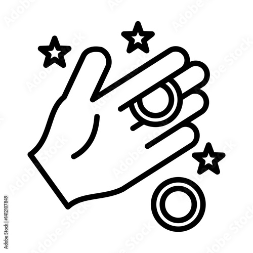 coin trick single icon