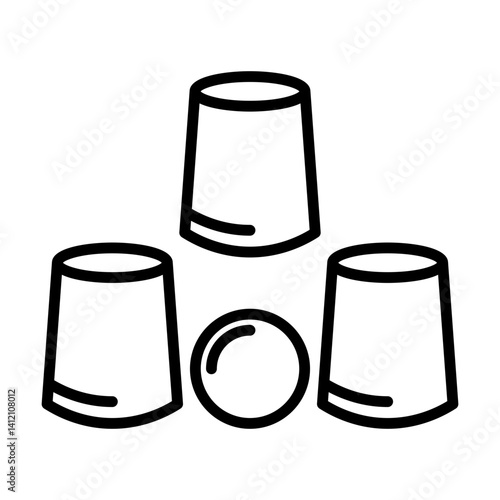 cup and ball trick single icon