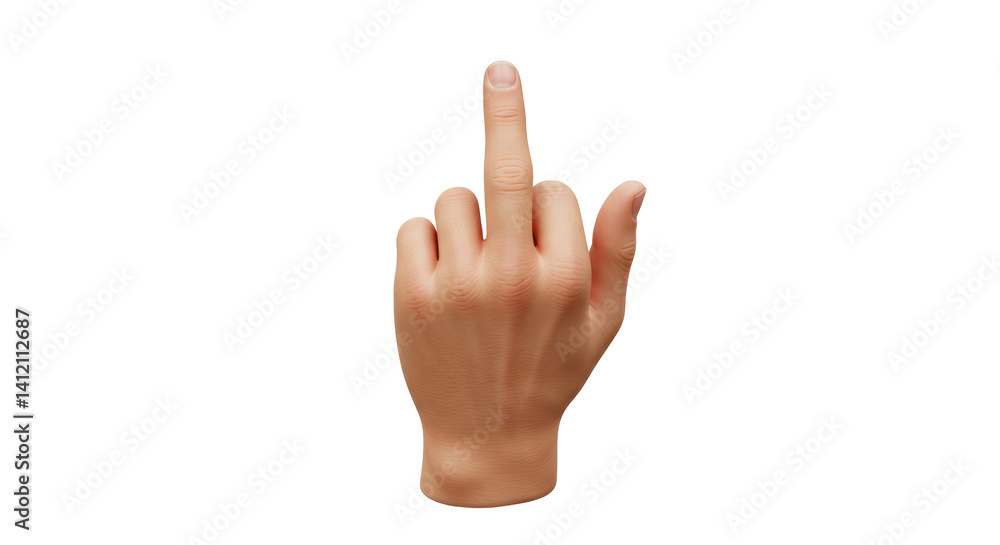 Isolated Middle Finger Gesture Isolated Middle Finger Gesture