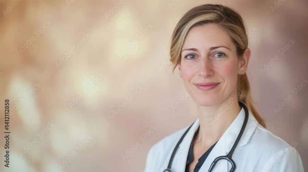 Confident doctor in white coat with stethoscope, representing trust and professionalism in healthcare
Confident doctor in white coat with stethoscope, representing trust and professionalism in healthcare