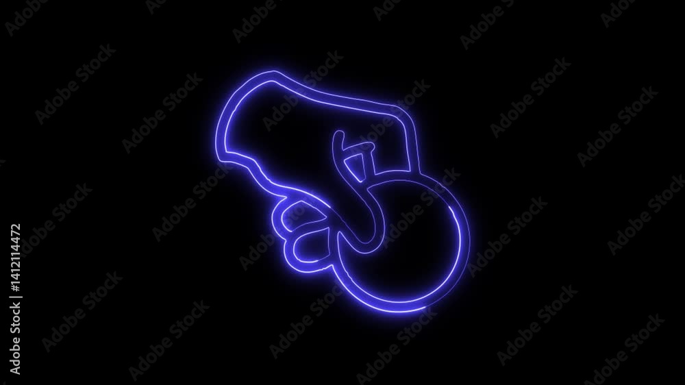 Glowing neon Donate icon isolated on black background. HD Video motion graphic animation Glowing neon Donate icon isolated on black background. HD Video motion graphic animation