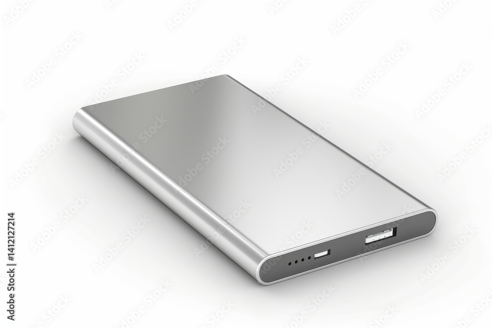 Sleek portable charger ready to power devices anytime, anywhere in modern technology isolated on transparent background Sleek portable charger ready to power devices anytime, anywhere in modern technology isolated on transparent background