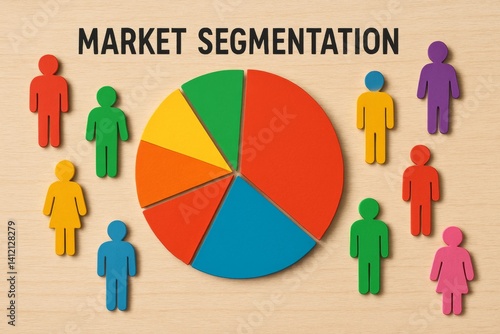 Understanding Market Segmentation Through a Colorful Pie Chart and Diverse Fi...