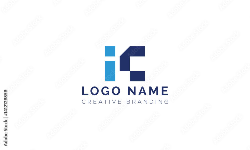 Minimalist IC Logo for Branding and Identity. Minimalist IC Logo for Branding and Identity.