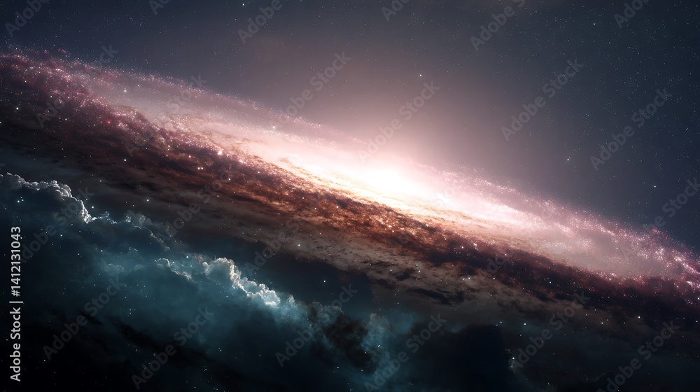Fototapeta premium Cosmic spiral galaxy