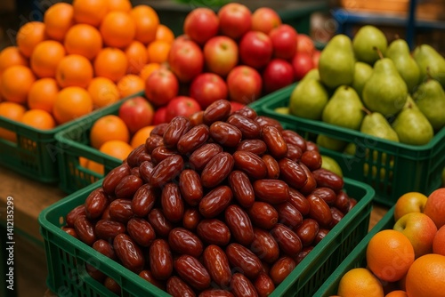 Colorful Assortment of Fresh Fruits in Market Display During Daytime