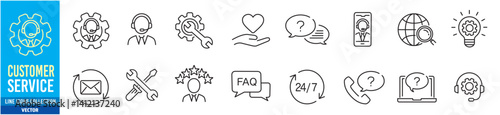 Customer Service Icons set