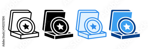 Medal Icon Set Multiple Style Collection