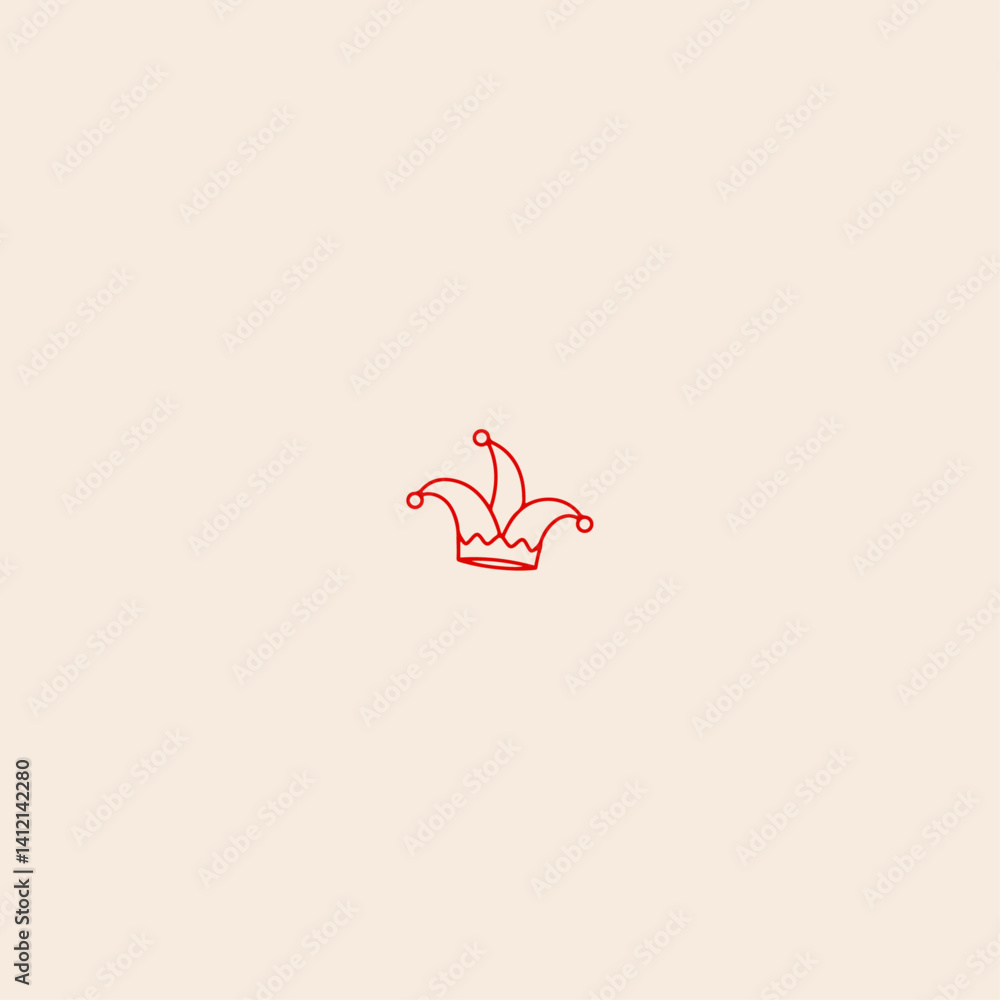 Jester hat icon flat vector design. Jester hat icon flat vector design.