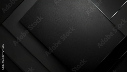 Textured Black Surface with Reflective Ripple Effects in Dim Lighting