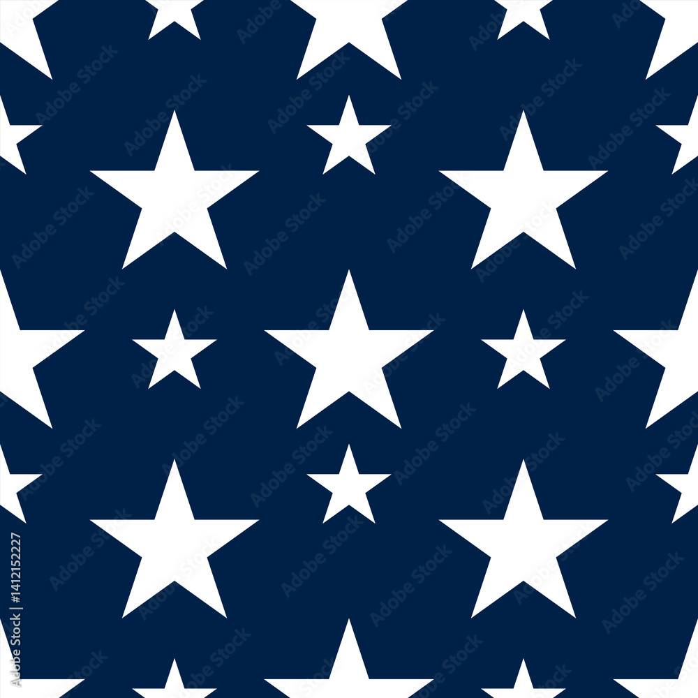 A repeating vector pattern of white stars on a dark blue background, creating a bold and striking visual effect. A repeating vector pattern of white stars on a dark blue background, creating a bold and striking visual effect.