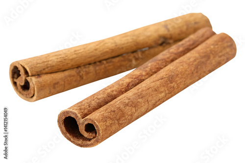 Carta da parati Aromatic cinnamon sticks, rich brown hues and intricate swirling textures, promising warmth and spice in baking