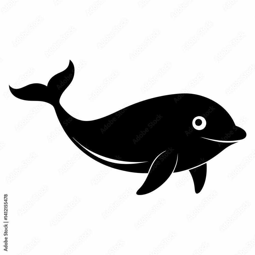 Obraz premium Whale Silhouette Digital Art