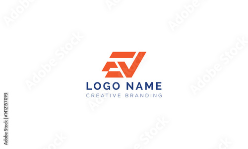 Minimalist EV Logo for Branding and Identity.