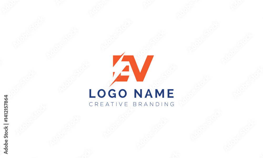 Minimalist EV Logo for Branding and Identity. Minimalist EV Logo for Branding and Identity.