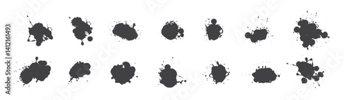 Black brush stroke set isolated on background. Paint brush stroke vector for ink paint, grunge design element, dirt banner, watercolor design, dirty texture. Trendy brush stroke, vector illustration