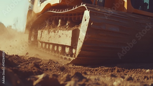 Heavy equipment operator maneuvering a bulldozer at a construction site. Featuring power and precision