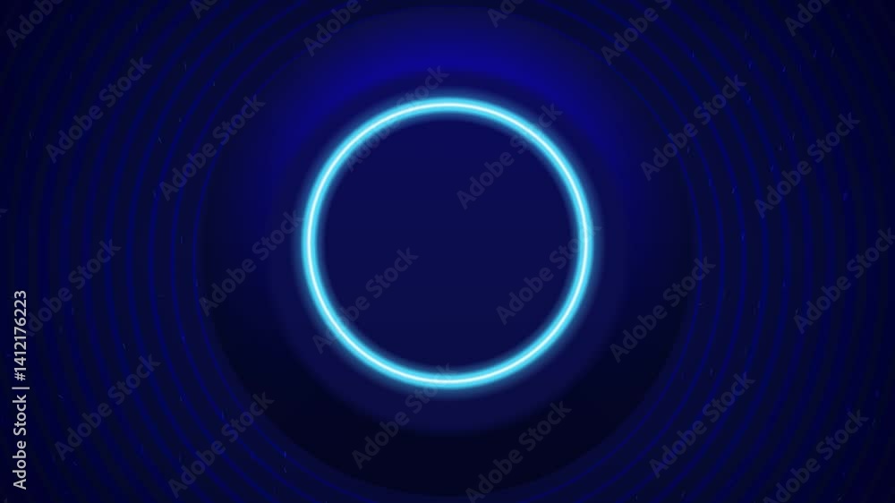 Glowing Blue Neon Circle Centered on Dark Background with Subtle Radial Patterns, Futuristic Ambiance, and Abstract Design for Modern, Minimalistic Aesthetic digital technology background Glowing Blue Neon Circle Centered on Dark Background with Subtle Radial Patterns, Futuristic Ambiance, and Abstract Design for Modern, Minimalistic Aesthetic digital technology background