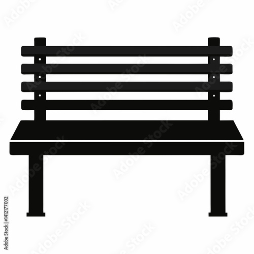 bench on a white background