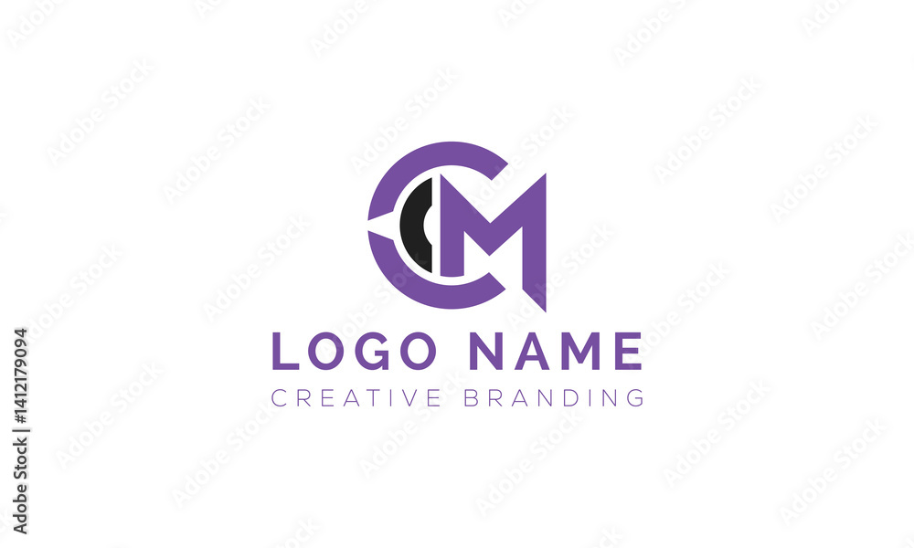 Minimalist CM Logo for Branding and Identity. Minimalist CM Logo for Branding and Identity.