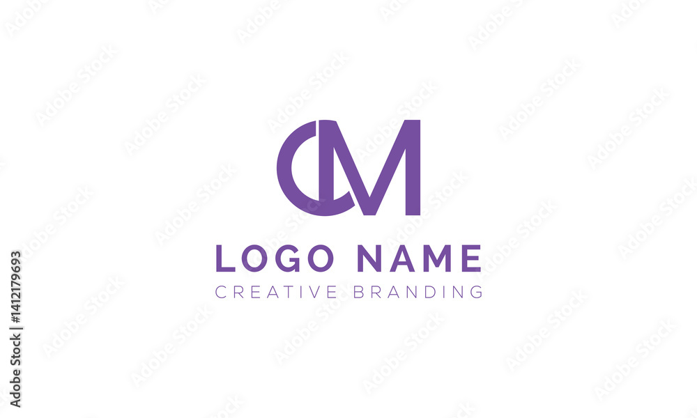 Minimalist CM Logo for Branding and Identity. Minimalist CM Logo for Branding and Identity.