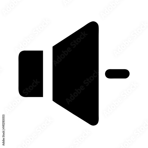 Speaker Volume Symbol Representing Sound Output Icon Design
