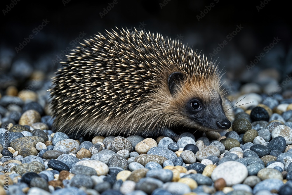 Fototapeta premium west european hedgehog wild mammal erinaceus europaeus erizo europeo occidental mamífero silvestre erinaceus europaeus kirpi