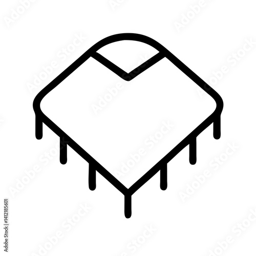 shawl vector icon for fashion ecommerce flat stroke icon for apps and websites
