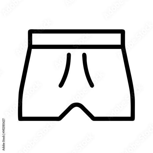 boxer briefs vector icon for fashion ecommerce flat stroke icon for apps and websites
