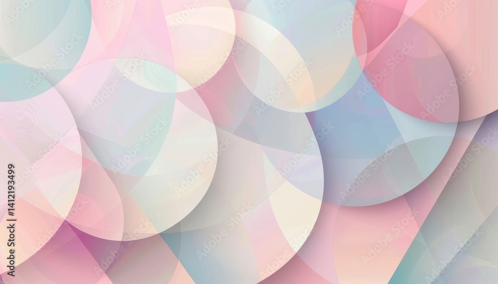 Obraz premium Abstract vibrant geometric fractal shapes on surface of contemporary design express scene of seamless patterns style. Arrangement pastel color geometry scenery in pattern perfect for wallpaper. AIG61.