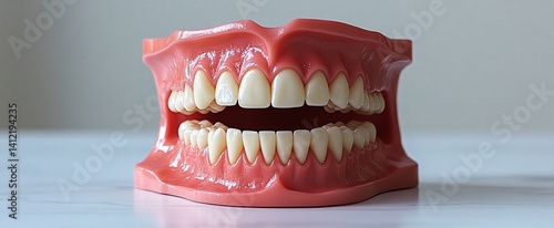 Dental model of human jaw with teeth