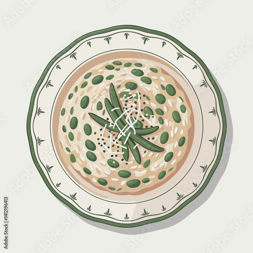Creamy Fava Bean Risotto with Herbs and Parmesan