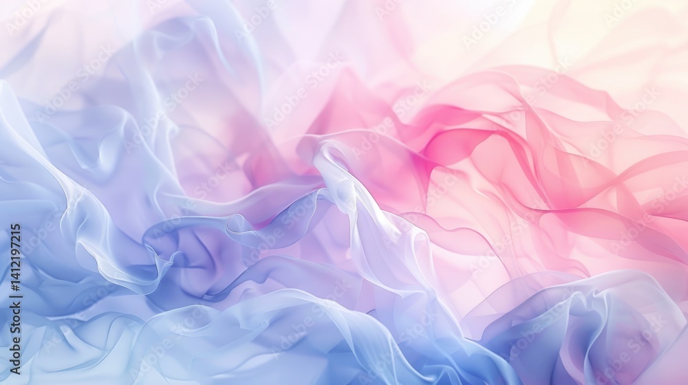Fototapeta premium Abstract vivid colorful wave flowing express dreamy texture. Seamless texture vividness pastel swirling convey sense of gentle and soft emotion scene perfect for effect and graphic design. AIG61.