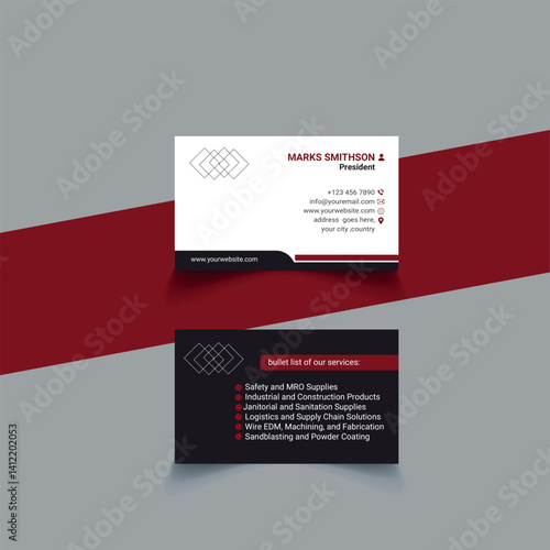 Modern Business Card - Creative and Clean Business Card Template. 