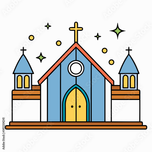 midnight mass no text simple design vector