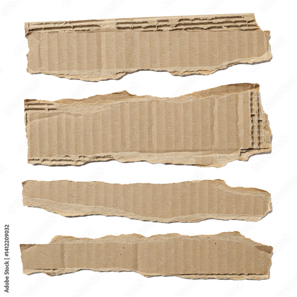 Set of torn cardboard png cutout isolate transparent background Set of torn cardboard png cutout isolate transparent background
