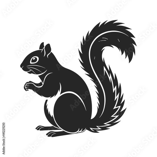 Wallpaper Mural squirrel on a white background Torontodigital.ca